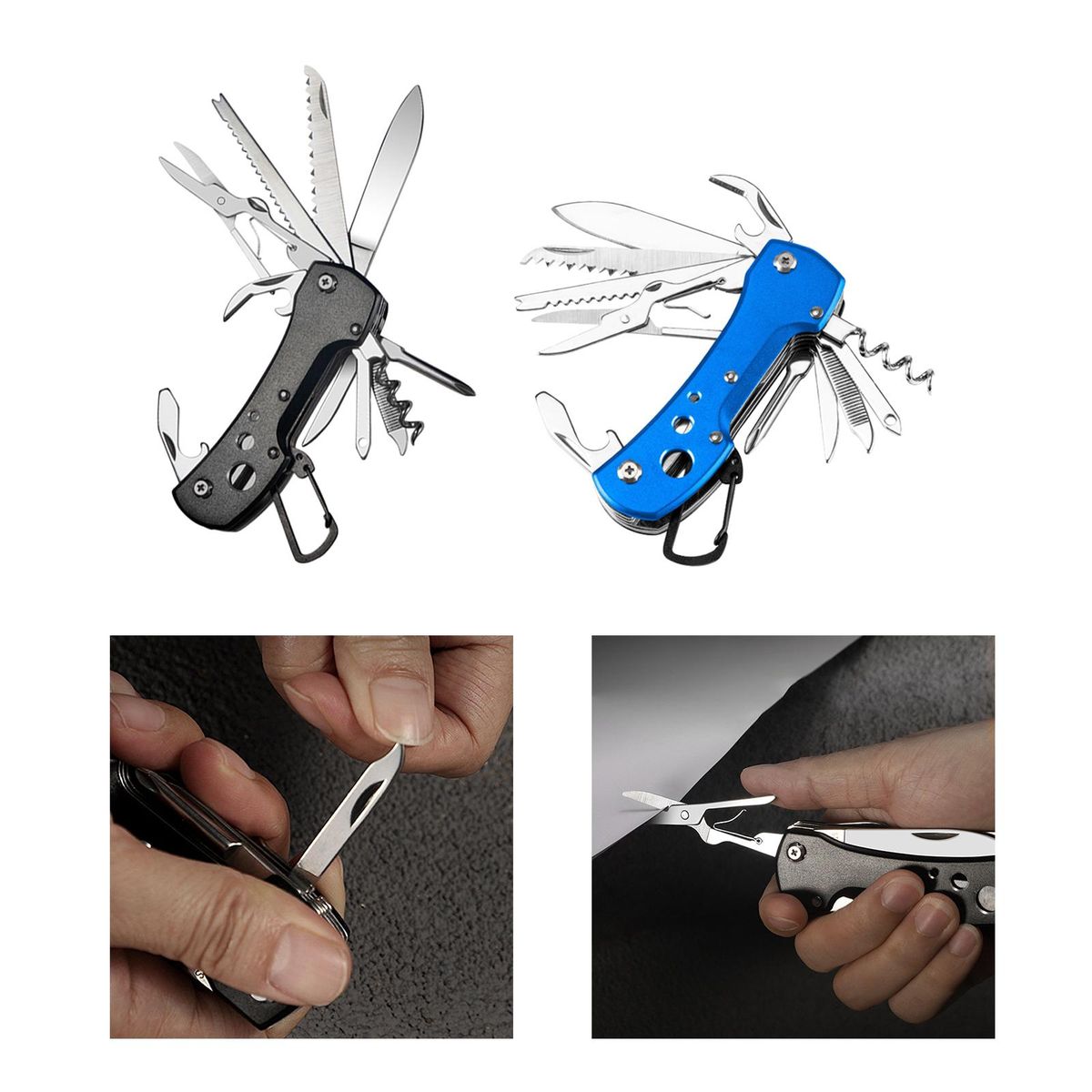 Pocket Multitool  Pliers Saw Foldable  For Survival Black