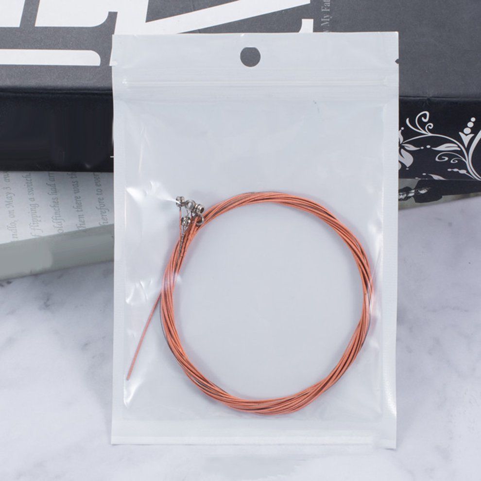 6 Pie Es Guitar Strings For Folk A Ousti  Guitar Sturdy Guitar Strings-Red Copper-7cm