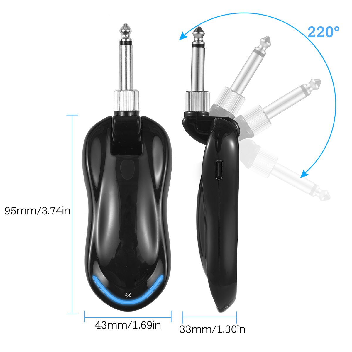 Digital Guitar Wireless System (Transmitter + Receiver)