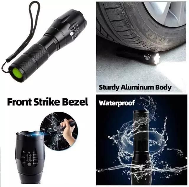 Tactical Security Rechargeable Flashlight - Waterproof