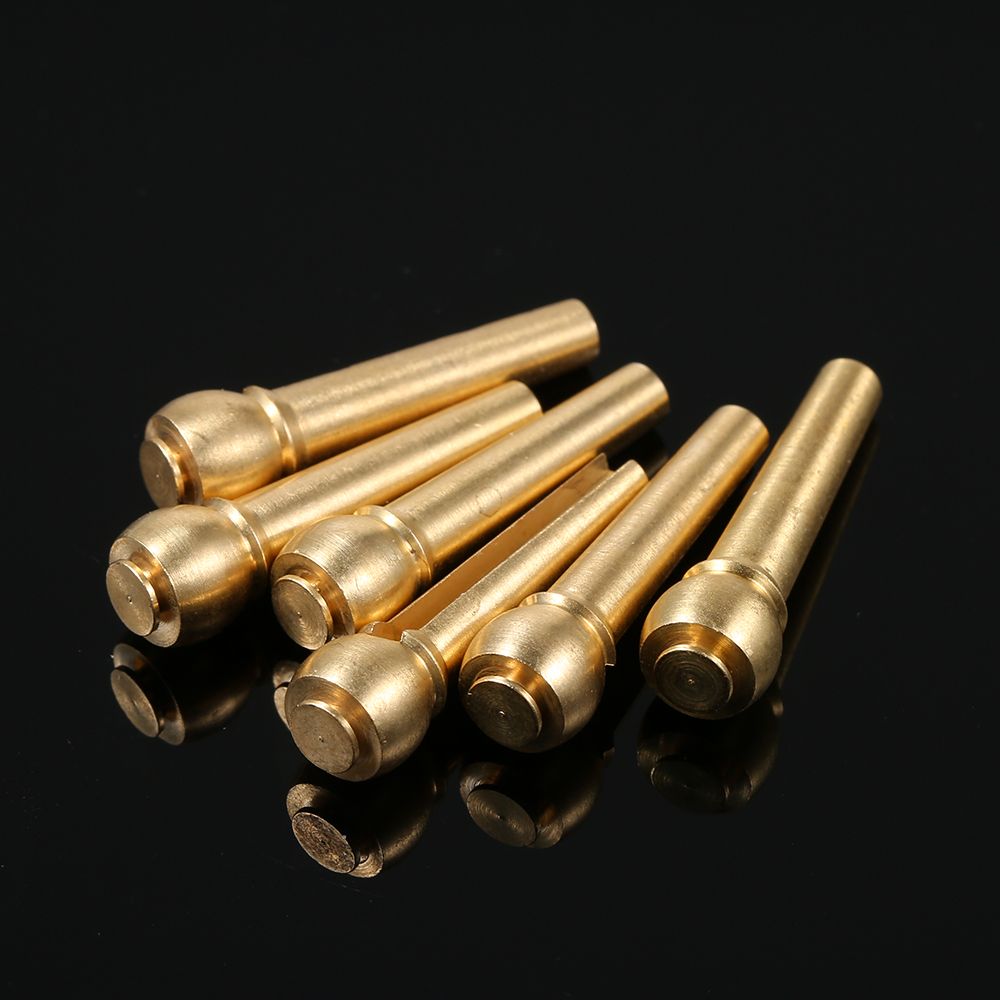 6pcs Metal Acoustic Guitar Bridge Pins Brass Guitar Strings