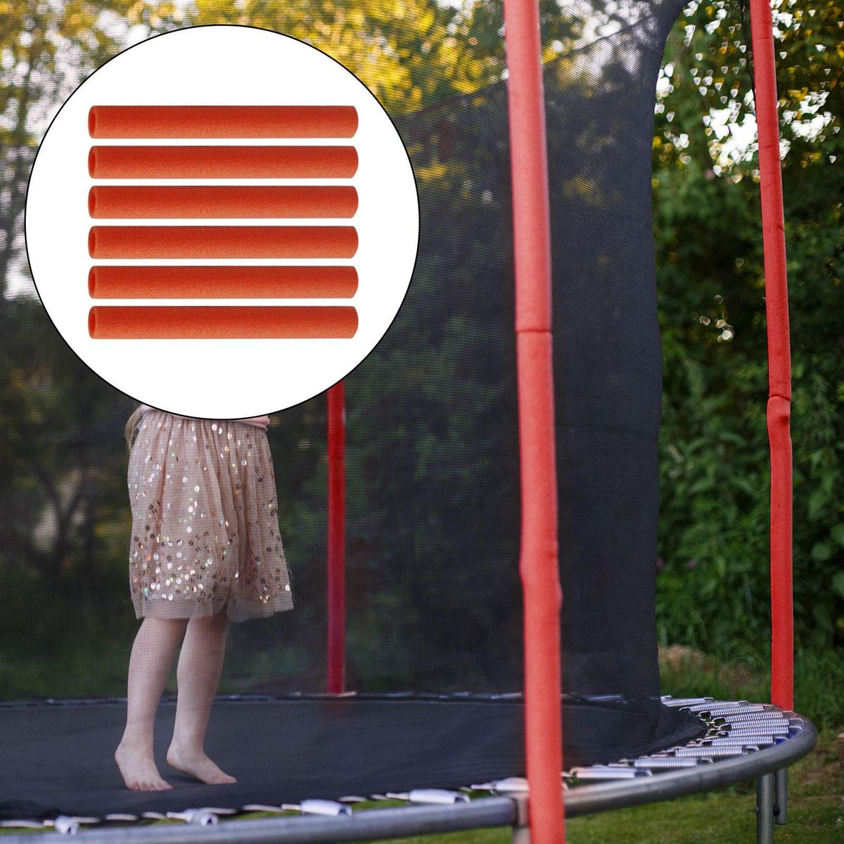 6x Trampoline Pole Foam Sleeves Padding For Pipe Kids