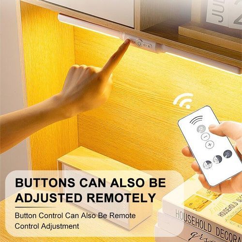 LED Night Light USB Rechargeable Remote Control Double Head Rotating Desk Lamp Magnetic 3Color Adjustable Brightness Table Light