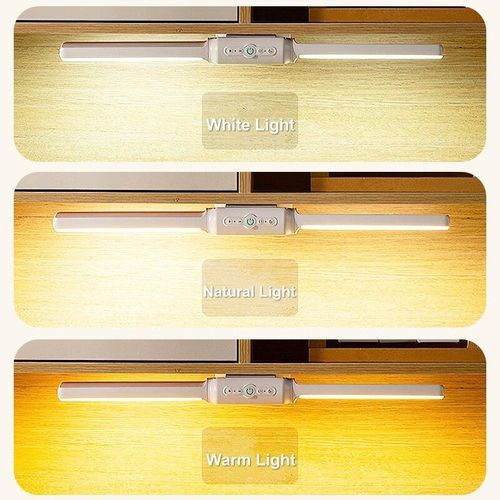 LED Night Light USB Rechargeable Remote Control Double Head Rotating Desk Lamp Magnetic 3Color Adjustable Brightness Table Light