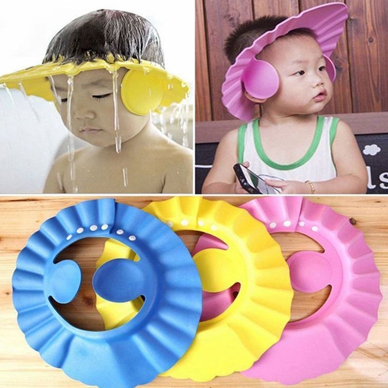 5 PCS Baby Shower Cap Hat Wash Hair Shield