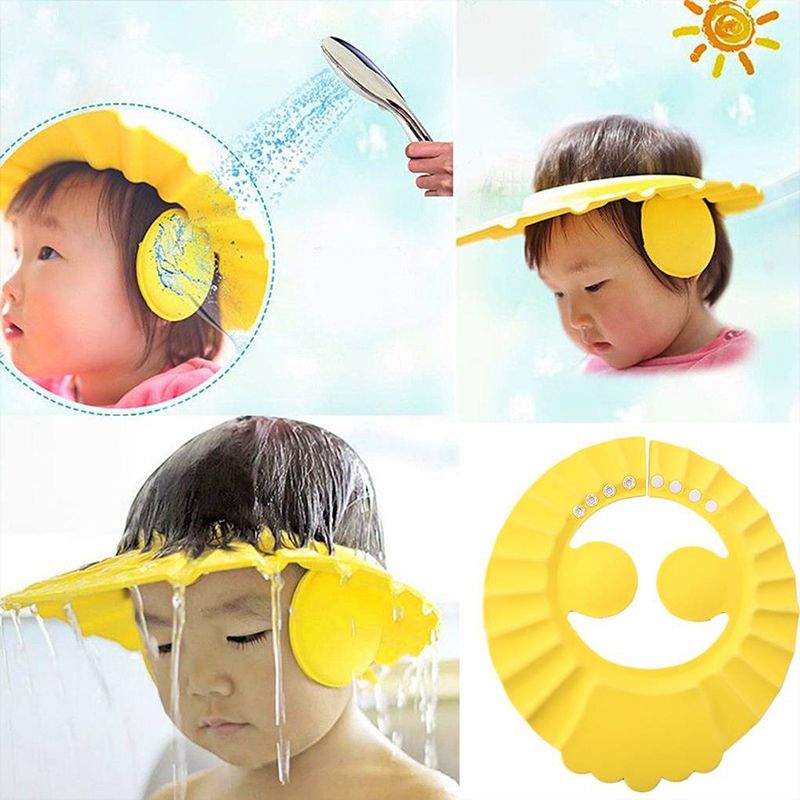 5 PCS Baby Shower Cap Hat Wash Hair Shield