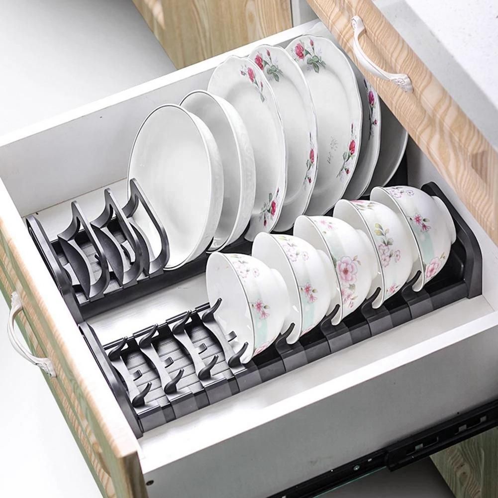 Cabinet Dish Plate Drying Rack Built in Dish Holder Rack
