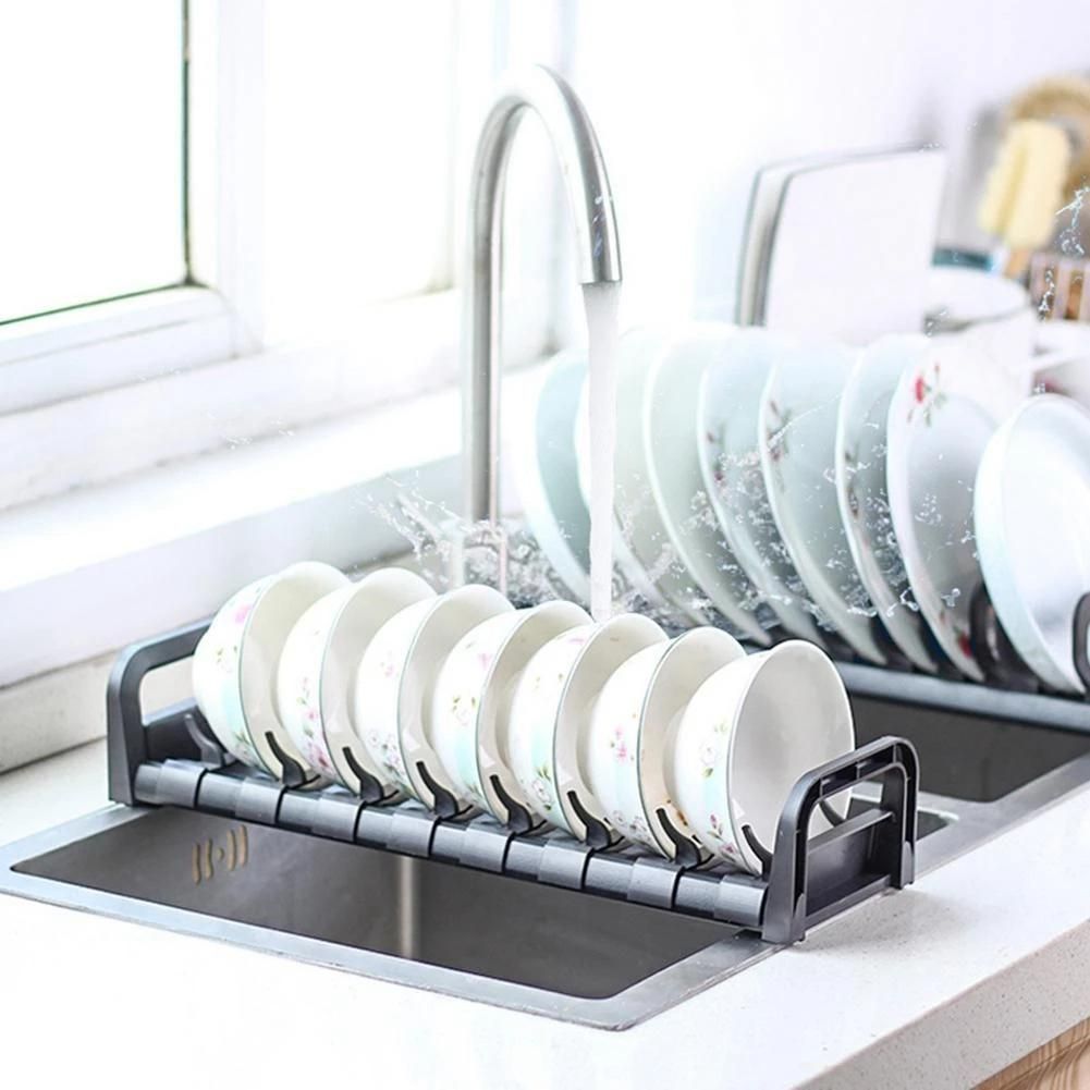 Cabinet Dish Plate Drying Rack Built in Dish Holder Rack