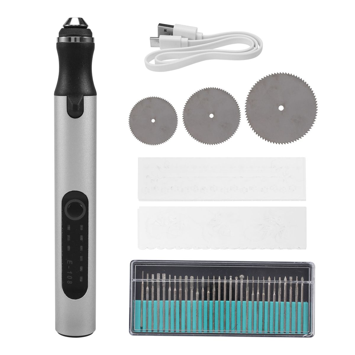 USB Engraving Pen, Cordless Wood Engraving Kit for Glass Sto