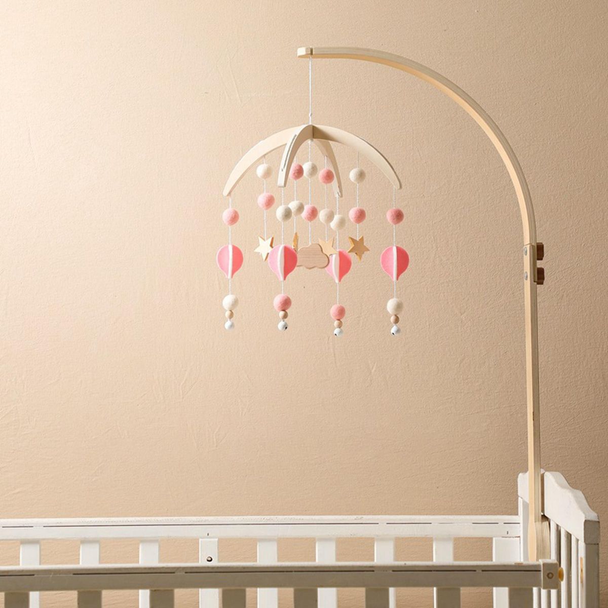 Baby Mobile For Crib Wind Chime Baby Crib Rattles For Pink