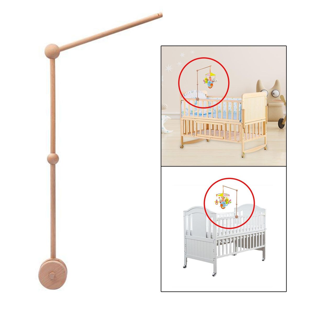 Wooden Toy Holder Sturdy Fashion Accessories Bed Bell