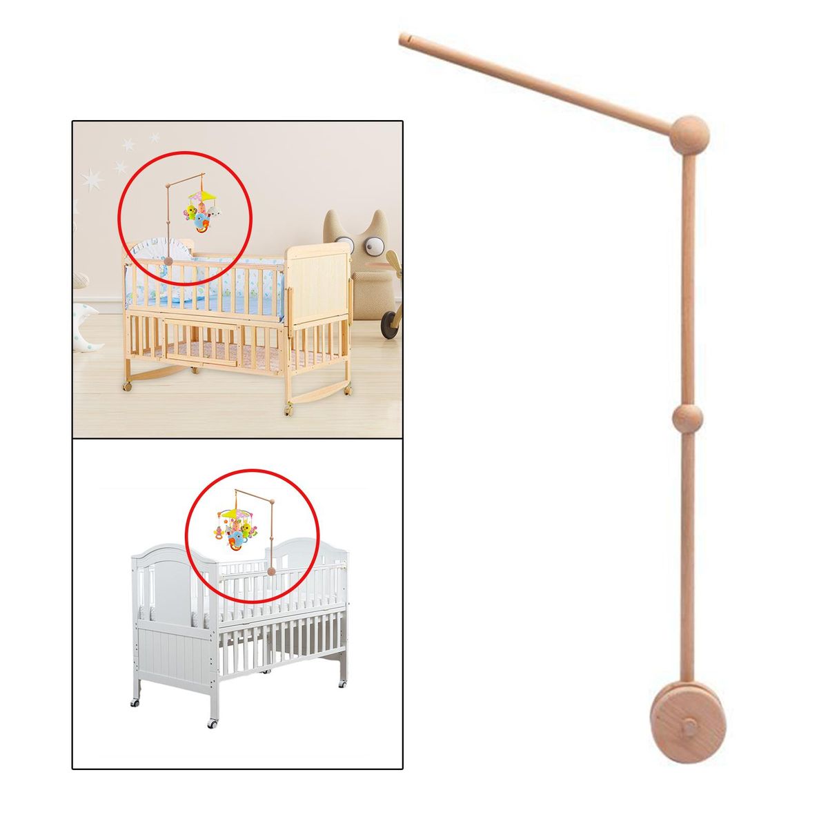 Wooden Toy Holder Sturdy Fashion Accessories Bed Bell