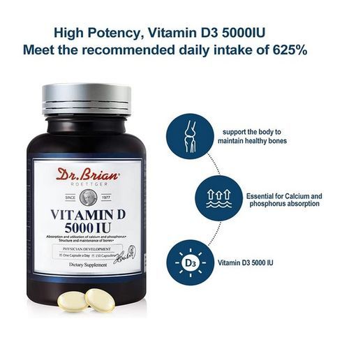 Vitamin D3 5000 Iu Softgels 150 Count High Potency