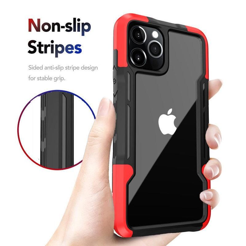Shockproof phone case for iPhone 12 11 13 14 Pro Max transparent case for iPhone 15 plus 11 12 13 14 hard pc soft TPU full cover