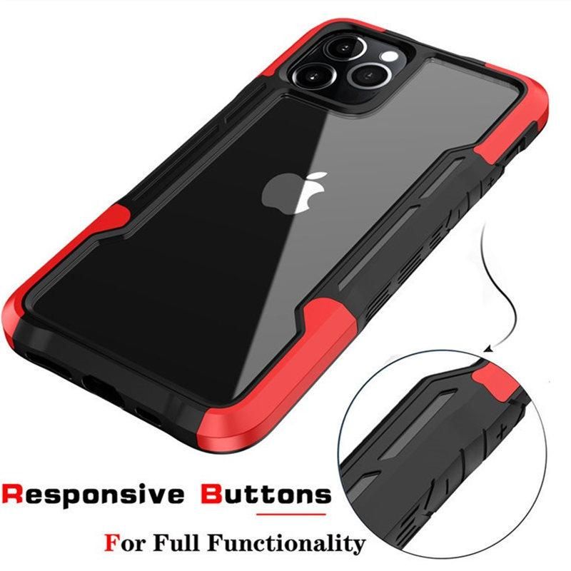 Shockproof phone case for iPhone 12 11 13 14 Pro Max transparent case for iPhone 15 plus 11 12 13 14 hard pc soft TPU full cover