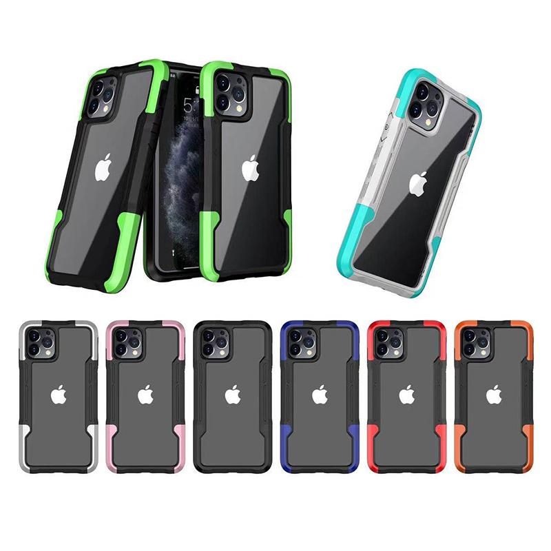 Shockproof phone case for iPhone 12 11 13 14 Pro Max transparent case for iPhone 15 plus 11 12 13 14 hard pc soft TPU full cover