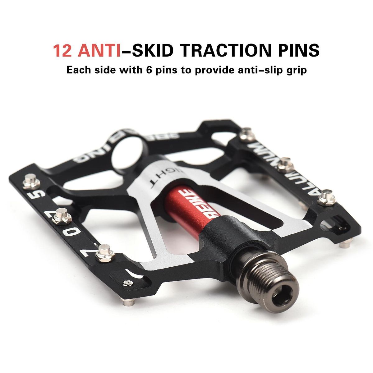 Aeike Mountain Bike Pedals Lightweight Aluminum Bicycle Pedals MTB Road Bike Cycling Pedals Platform