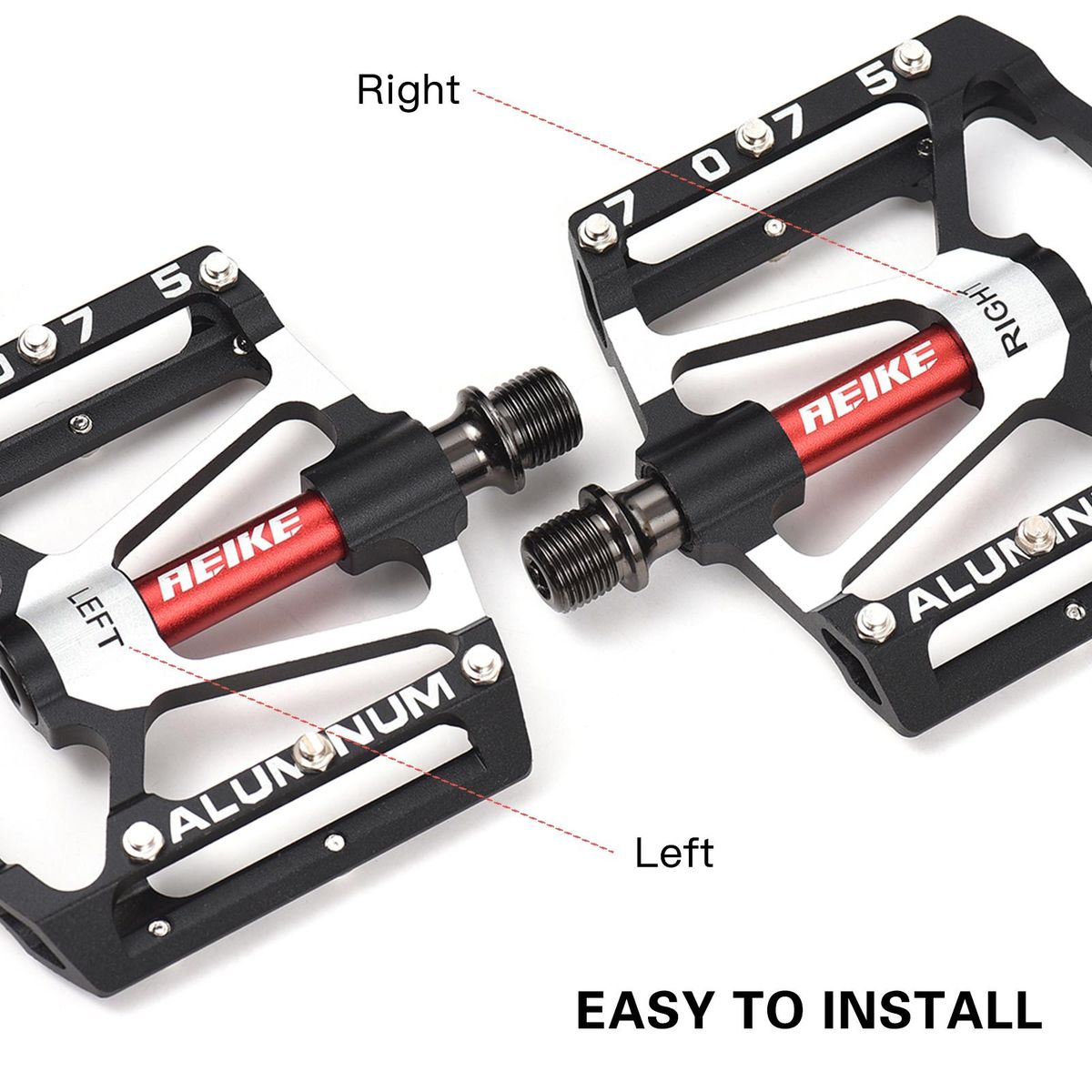 Aeike Mountain Bike Pedals Lightweight Aluminum Bicycle Pedals MTB Road Bike Cycling Pedals Platform