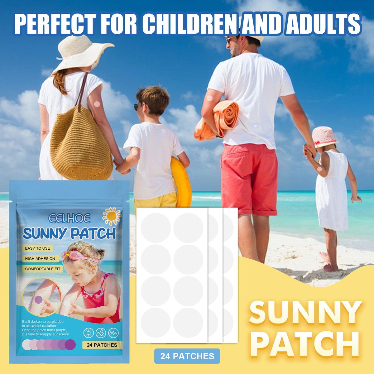 24x Sun Screen Patch  Protection Face Patches For Park