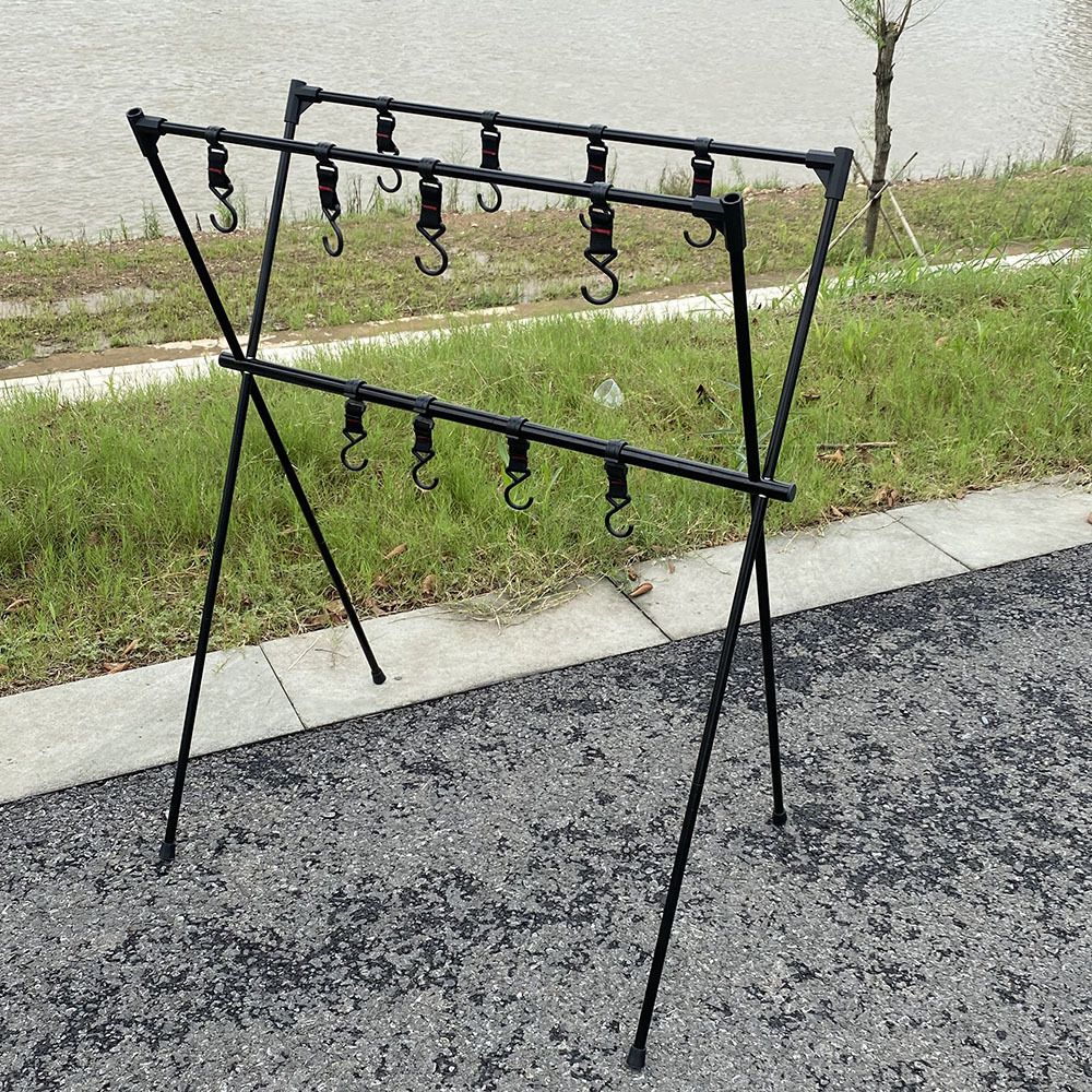 Lightweight Folding Camping Cookware Hanging Rack Shelf