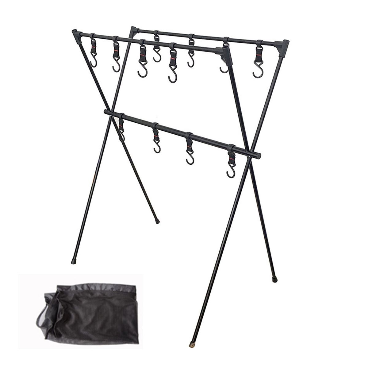 Lightweight Folding Camping Cookware Hanging Rack Shelf