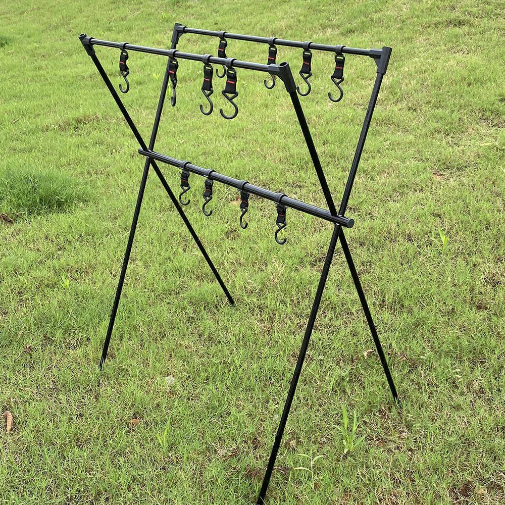 Lightweight Folding Camping Cookware Hanging Rack Shelf