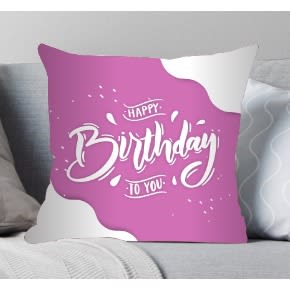 Happy Birthday To You 3 Custom Branded Side / Throw Pillow