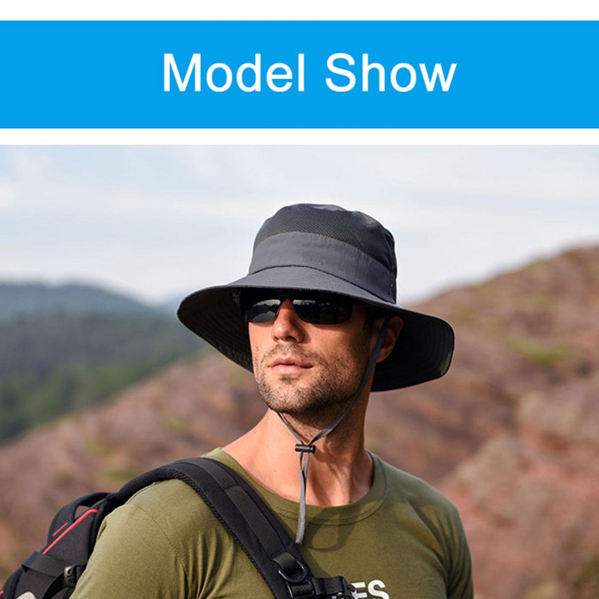 UV Protection Fishing Hat for Men & Women Outdoor Summer Sun Protection Waterproof Wide Brim Hat with Face Cover & Neck Flap Foldable for Motorcycling Hiking Fishing Camping Traveling