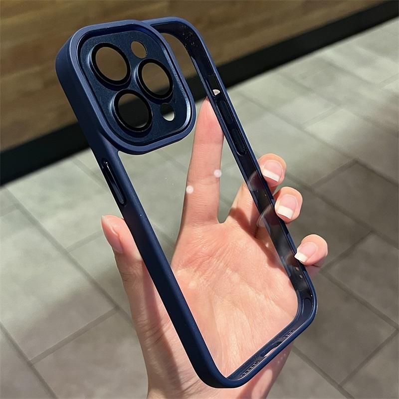 Acrylic camera lens protector clear phone case for iPhone 14 13 12 11 pro Max 14pro Max shockproof transparent bumper back cover