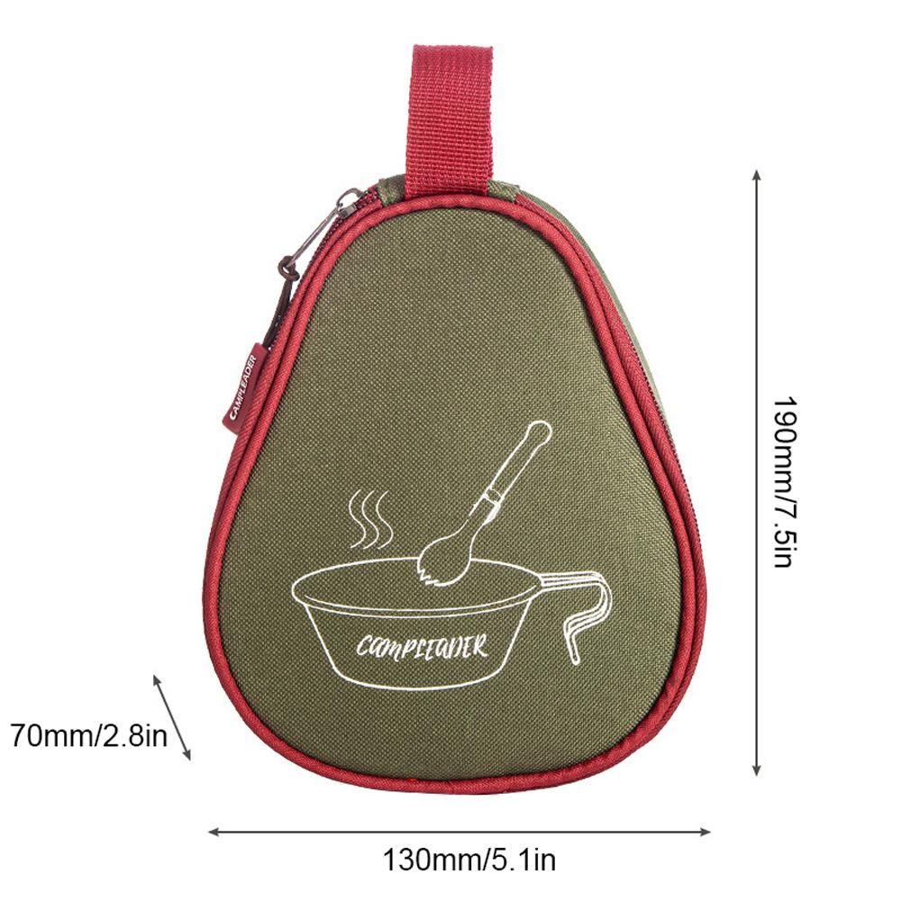 Outdoor Camping Picnic Tableware Storage Bag Oxford Cloth Carrying Bag for Dinnerware Bowl Fork Spoon Organizer