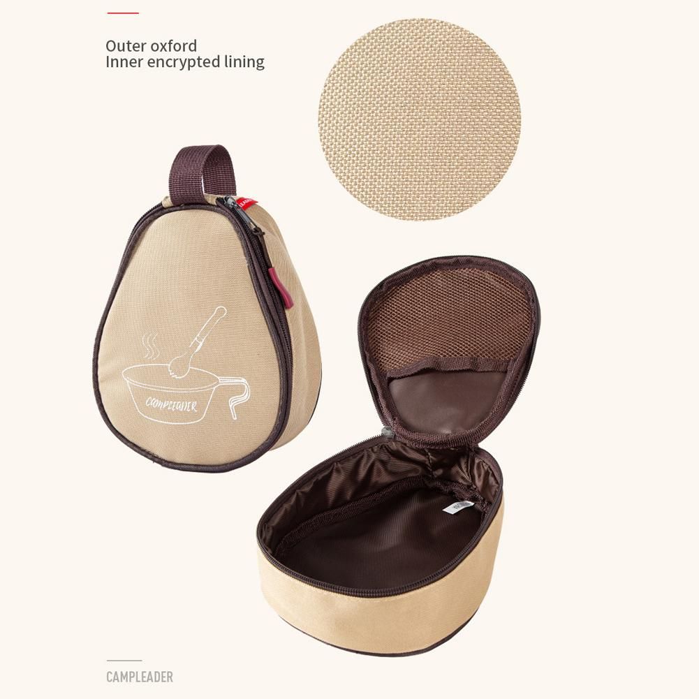 Outdoor Camping Picnic Tableware Storage Bag Oxford Cloth Carrying Bag for Dinnerware Bowl Fork Spoon Organizer