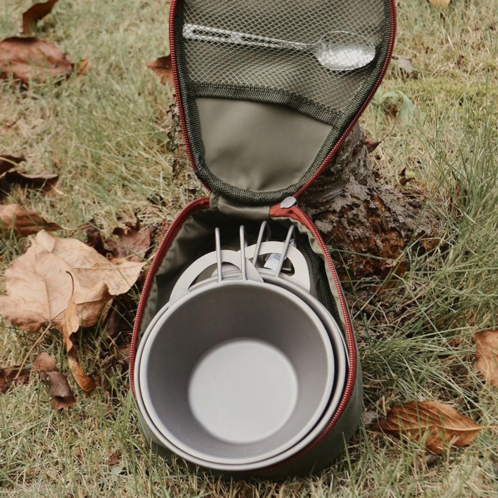 Outdoor Camping Picnic Tableware Storage Bag Oxford Cloth Carrying Bag for Dinnerware Bowl Fork Spoon Organizer