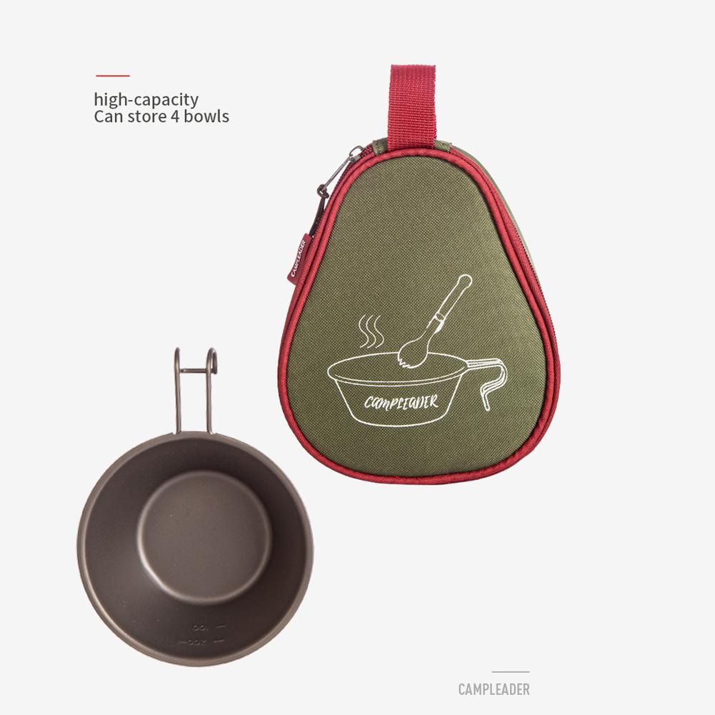 Outdoor Camping Picnic Tableware Storage Bag Oxford Cloth Carrying Bag for Dinnerware Bowl Fork Spoon Organizer