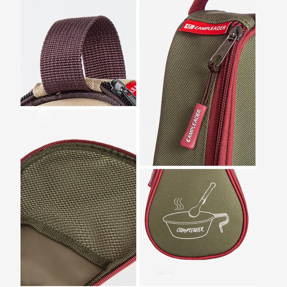 Outdoor Camping Picnic Tableware Storage Bag Oxford Cloth Carrying Bag for Dinnerware Bowl Fork Spoon Organizer