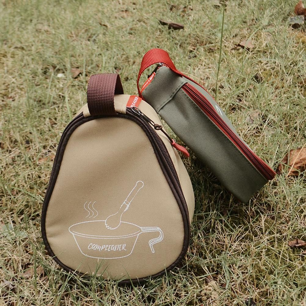 Outdoor Camping Picnic Tableware Storage Bag Oxford Cloth Carrying Bag for Dinnerware Bowl Fork Spoon Organizer