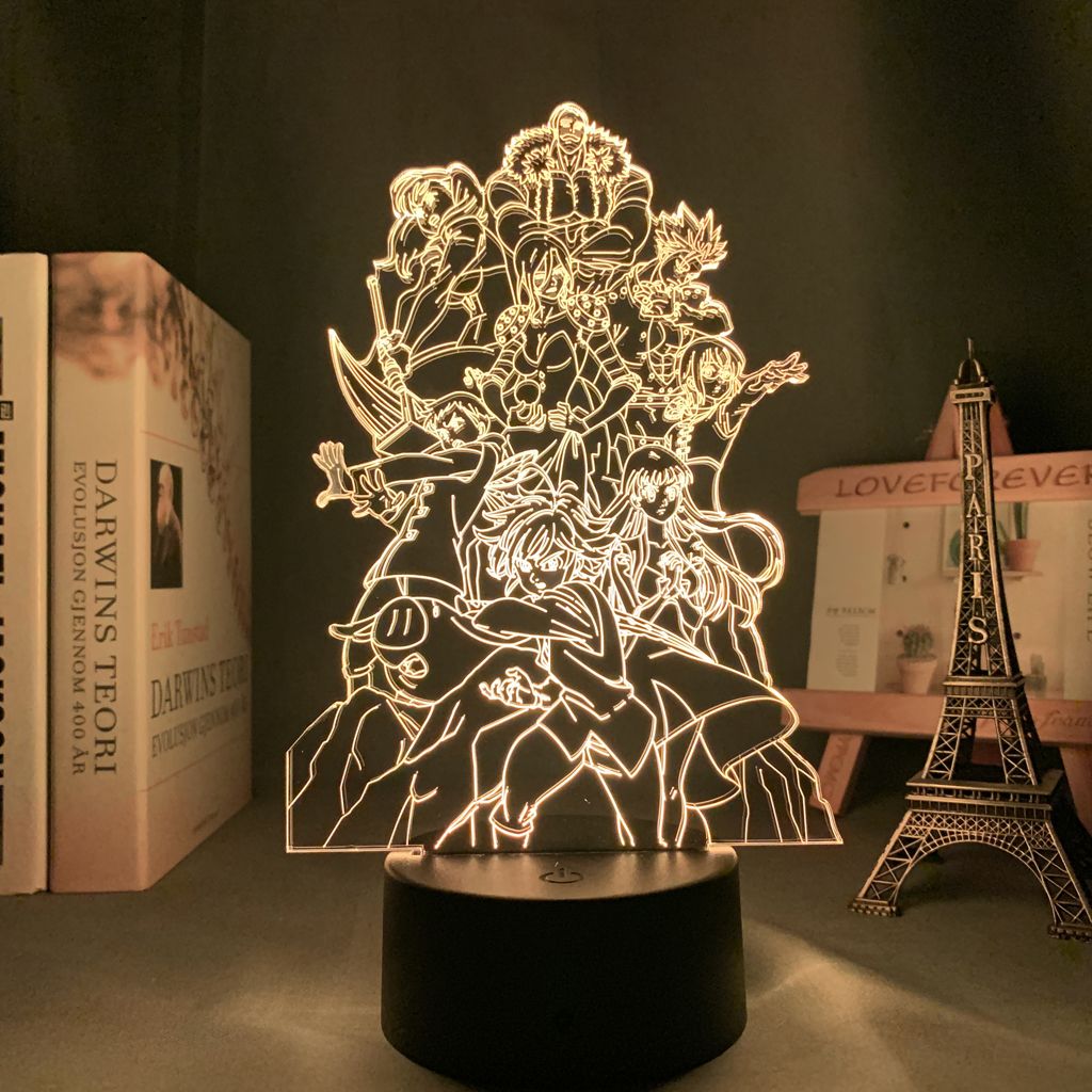 3d Led Lamp Anime The Seven Deadly Sins Group For Bedroom