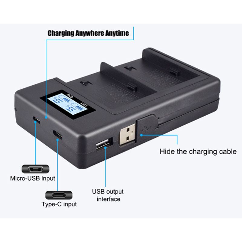 NP-F970 Digital Charger For Sony Camera F750 F990 Fill