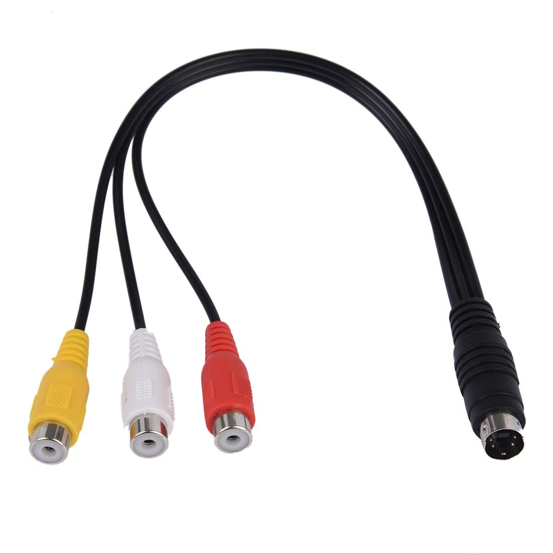 4 Pin S-Video To 3 RCA Female TV Adapter Laptop