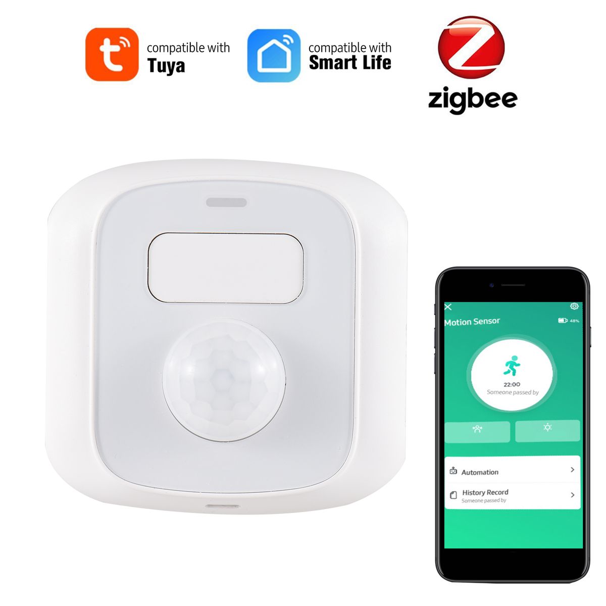 ZigBee Motion Sensor Alarm Smart Human Body Induction PIR