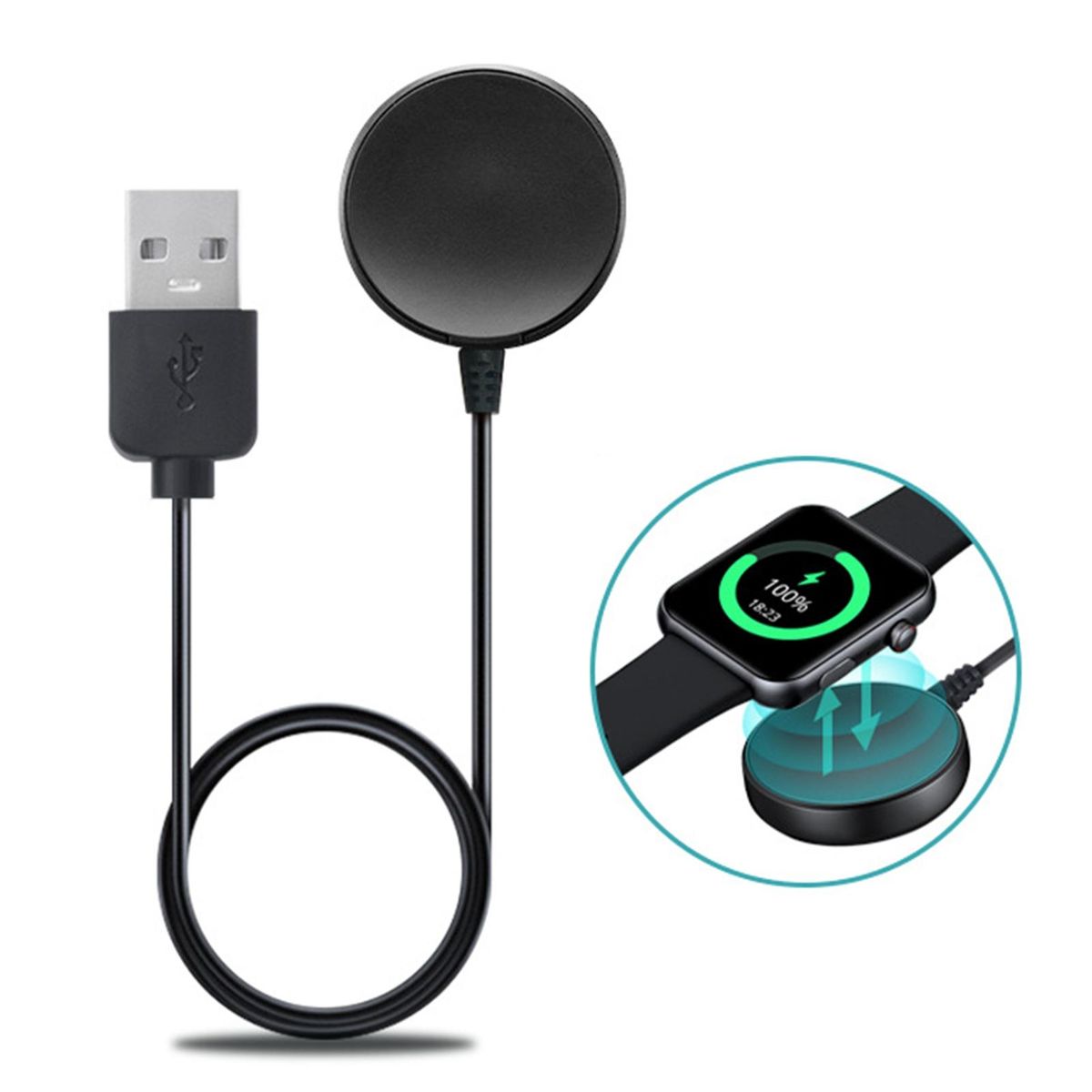 Fast Charging Cable for Samsung Watch 5 Wireless Charger Stand Samsung Black
