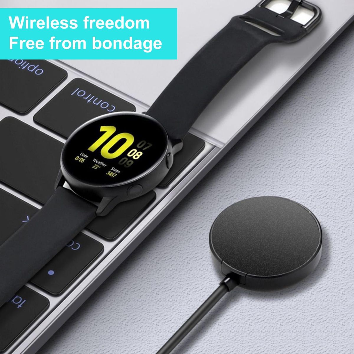 Fast Charging Cable for Samsung Watch 5 Wireless Charger Stand Samsung Black