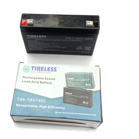 Tireless Replacement Rechargeable Battery For Fan - 6v7ah