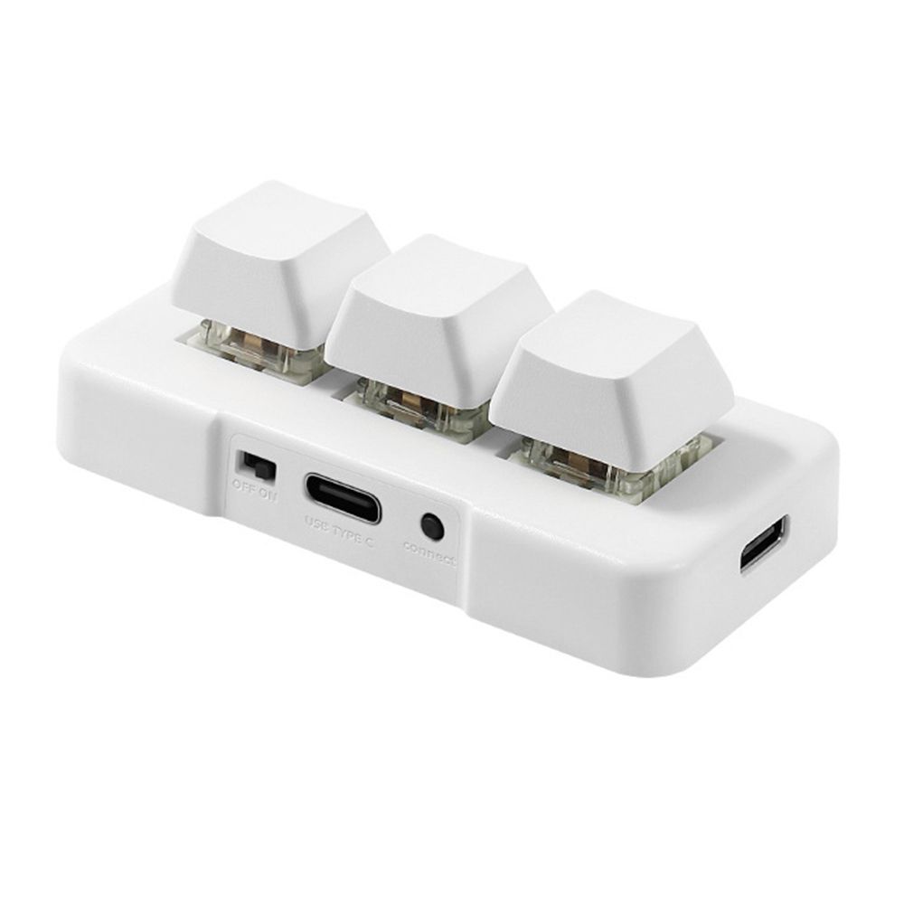 MK321BT 3-key Mini Customized Keyboard With Mechanical Blue