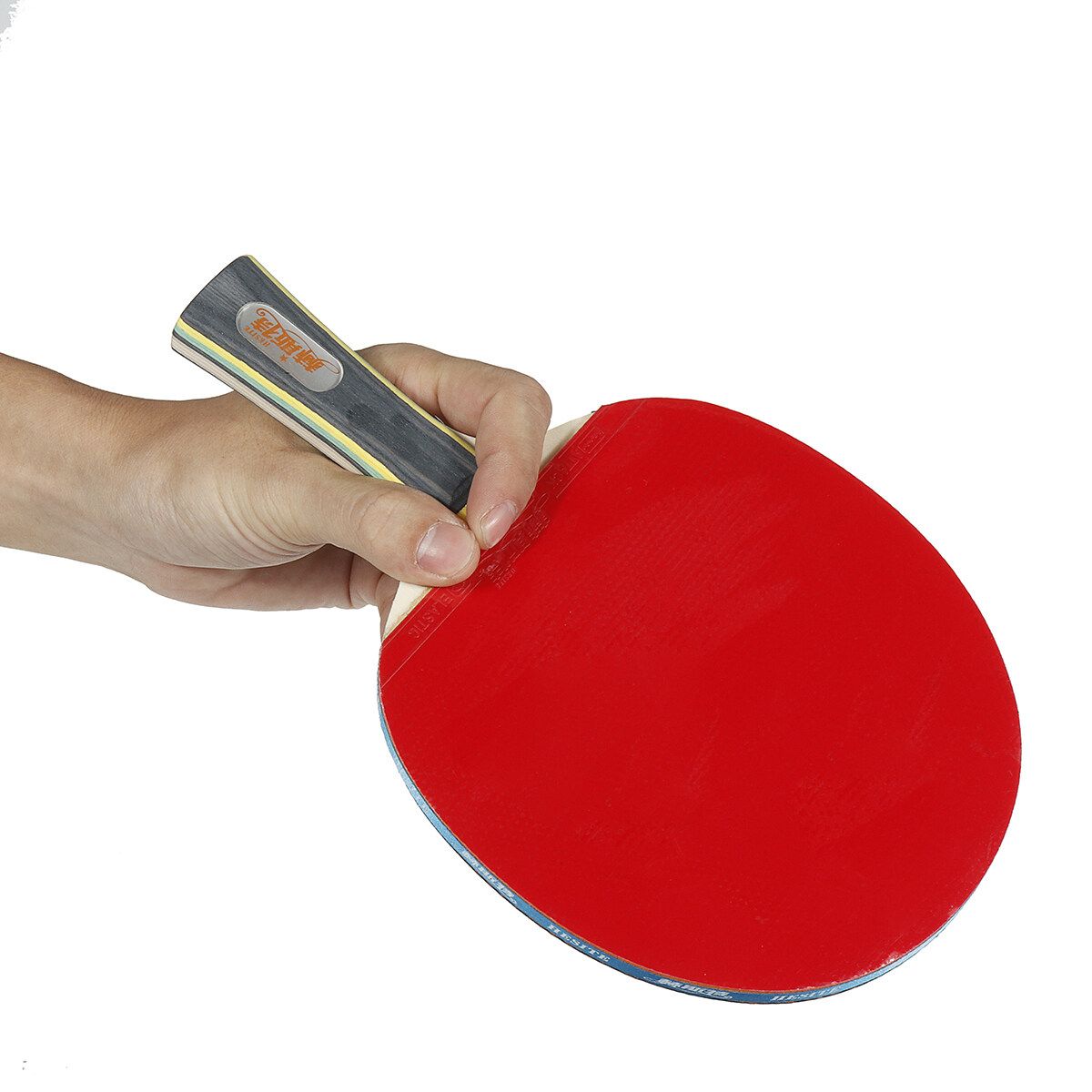 1x Single Wood Rubber Professional Table Tennis Racket Paddle Bat With Cover Bag Red