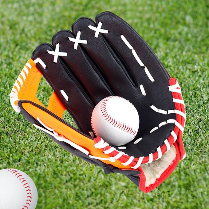 Comfortable Baseball  Softball Teeball Glove For Orange Red M