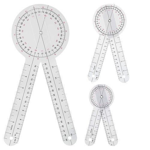 3-Piece Goniometer 6/8/12 Inch Occupational Therapy