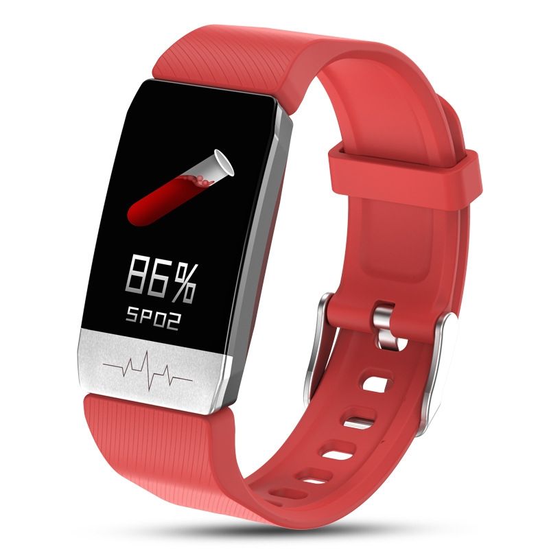 T1 1.14 Inch Color Screen Smart Watch IP67 Waterproof,Support Call Reminder /Heart Rate Monitoring/Sedentary Reminder/Sleep Monitoring/ECG Monitoring(Red)
