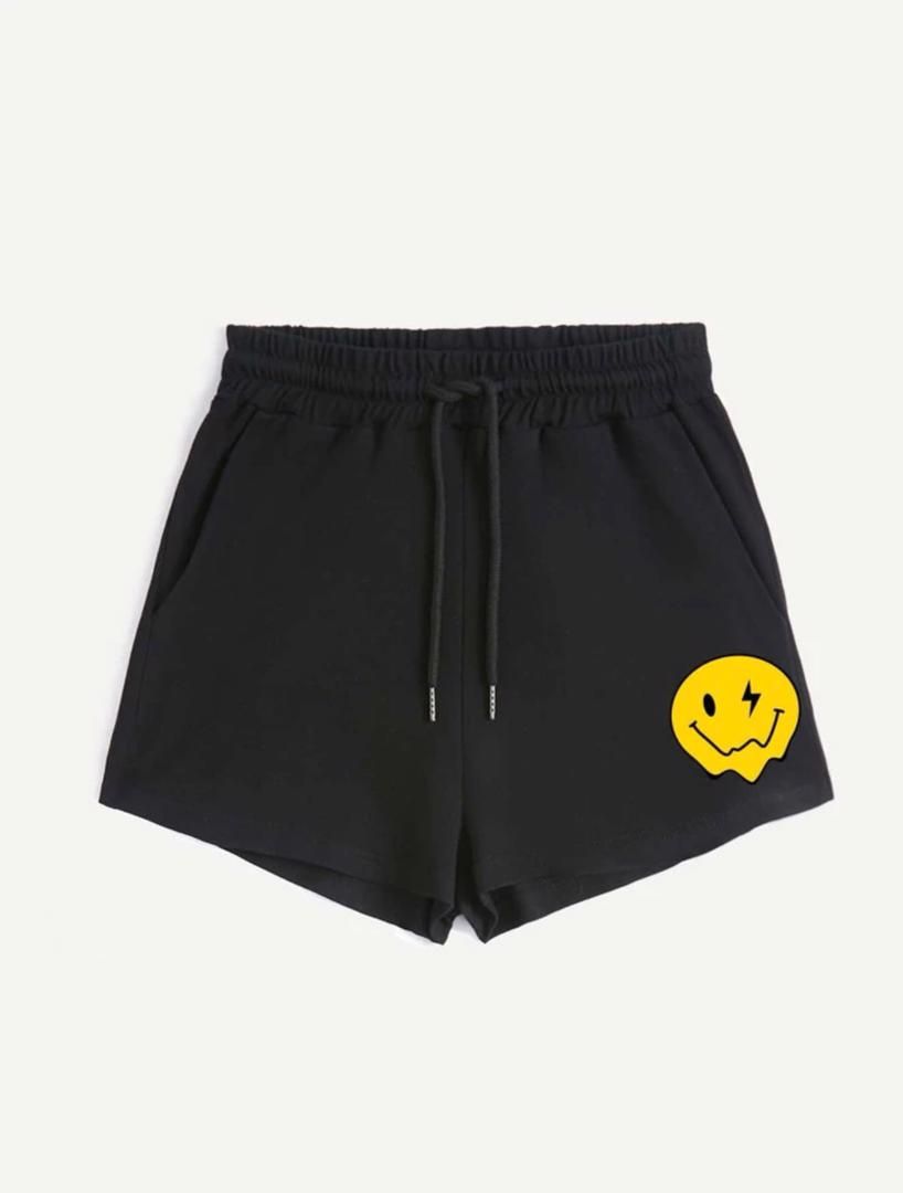 Black Short With Print