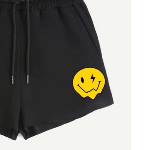Black Short With Print