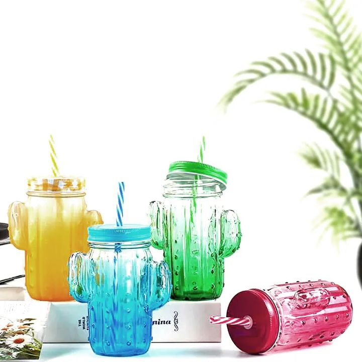 Ernesto Smoothie Mason Jar With Straws - 4pcs (no Handle)